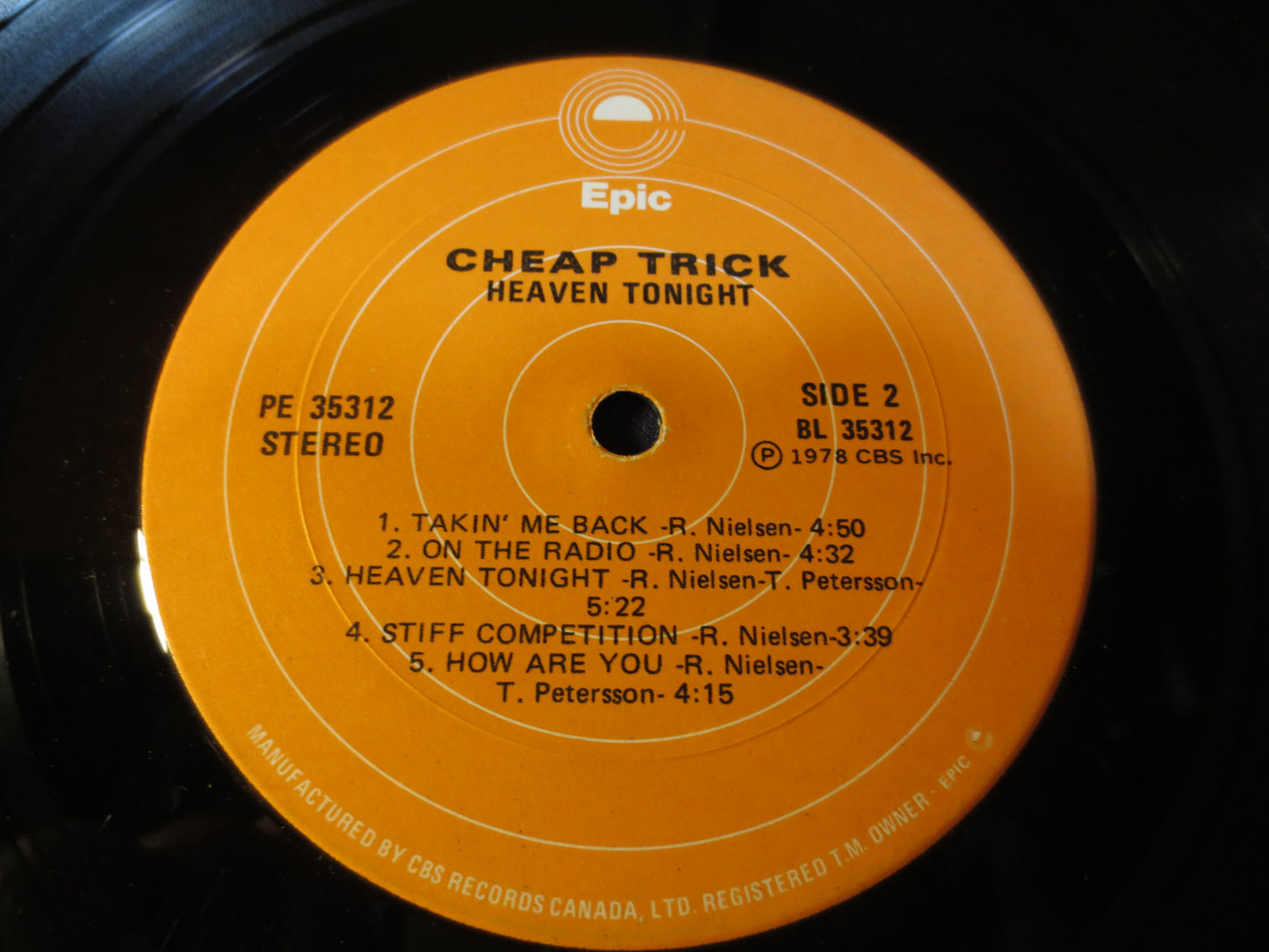 CHEAP TRICK, Heaven Tonight, Cheap Trick Lp, Cheap Trick Record, Vinyl Record, Cheap Trick Album, Rock Lp, Lp, 1978 Records