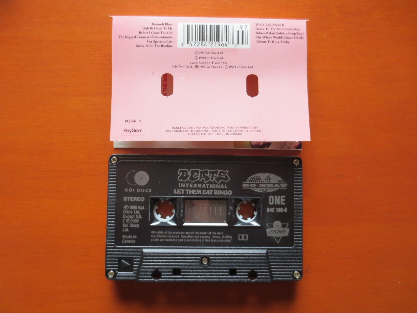 BEATS INTERNATIONAL, Eat BINGO Tape, Rap Album, Rap Music, Pop Song, Pop Cassette, Tape Cassette, Cassette, 1990 Cassette