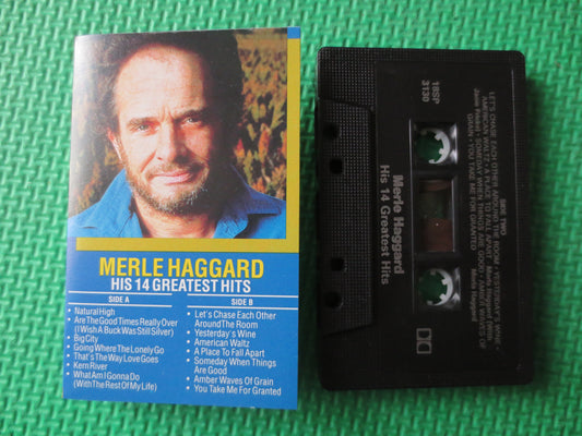 MERLE HAGGARD, GREATEST Hits, Merle Haggard Tape, Merle Haggard lp, Rock Cassettes, Rock Tapes, Cassettes, 1987 Cassette