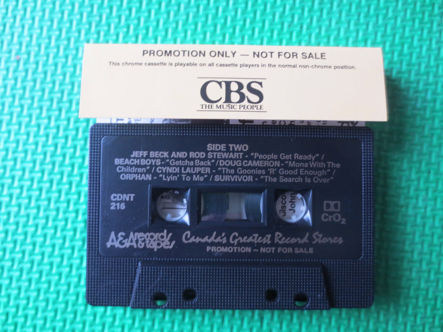 A and A Records, PROMO CASSETTE, PROMO Tape, Promo lp, Rock Cassettes, Rock Tapes, Cassettes, Cbs Records, 1984 Cassette