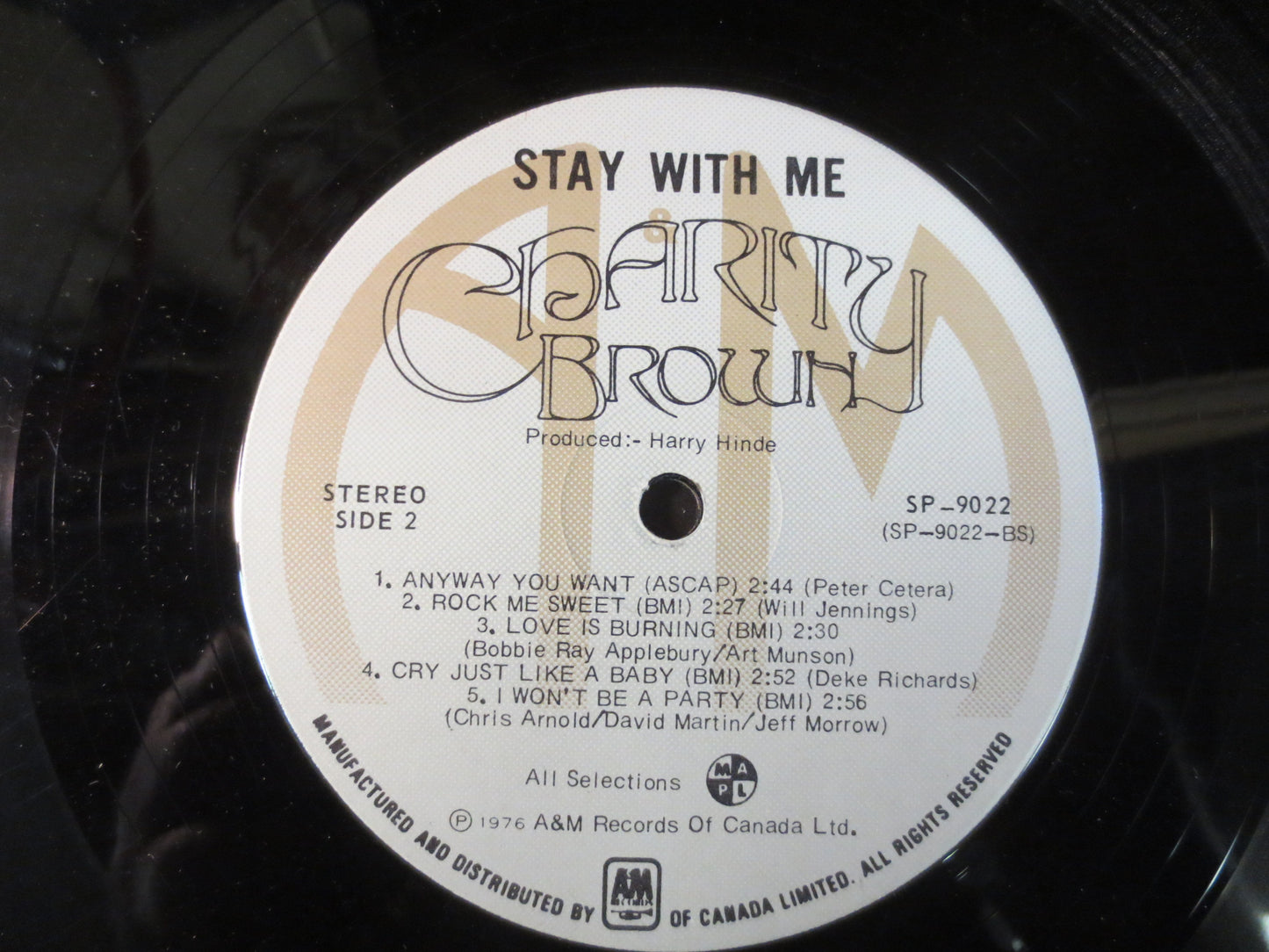 CHARITY BROWN, STAY With Me, Charity Brown Record, Charity Brown Album, Charity Brown Lp, Pop Record, Vinyl Lp, 1976 Records