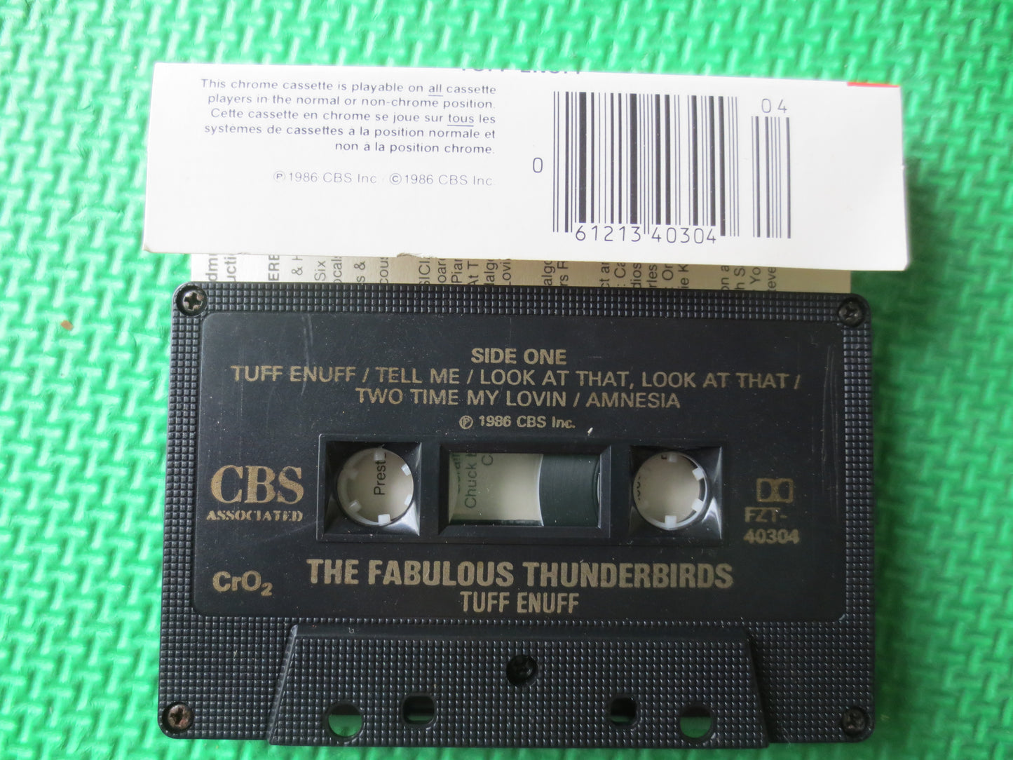 The FABULOUS THUNDERBIRDS, Tape, Classic Rock Tapes, Rock Cassettes, Rock Music Tapes, Vintage Cassette, 1986 Cassette