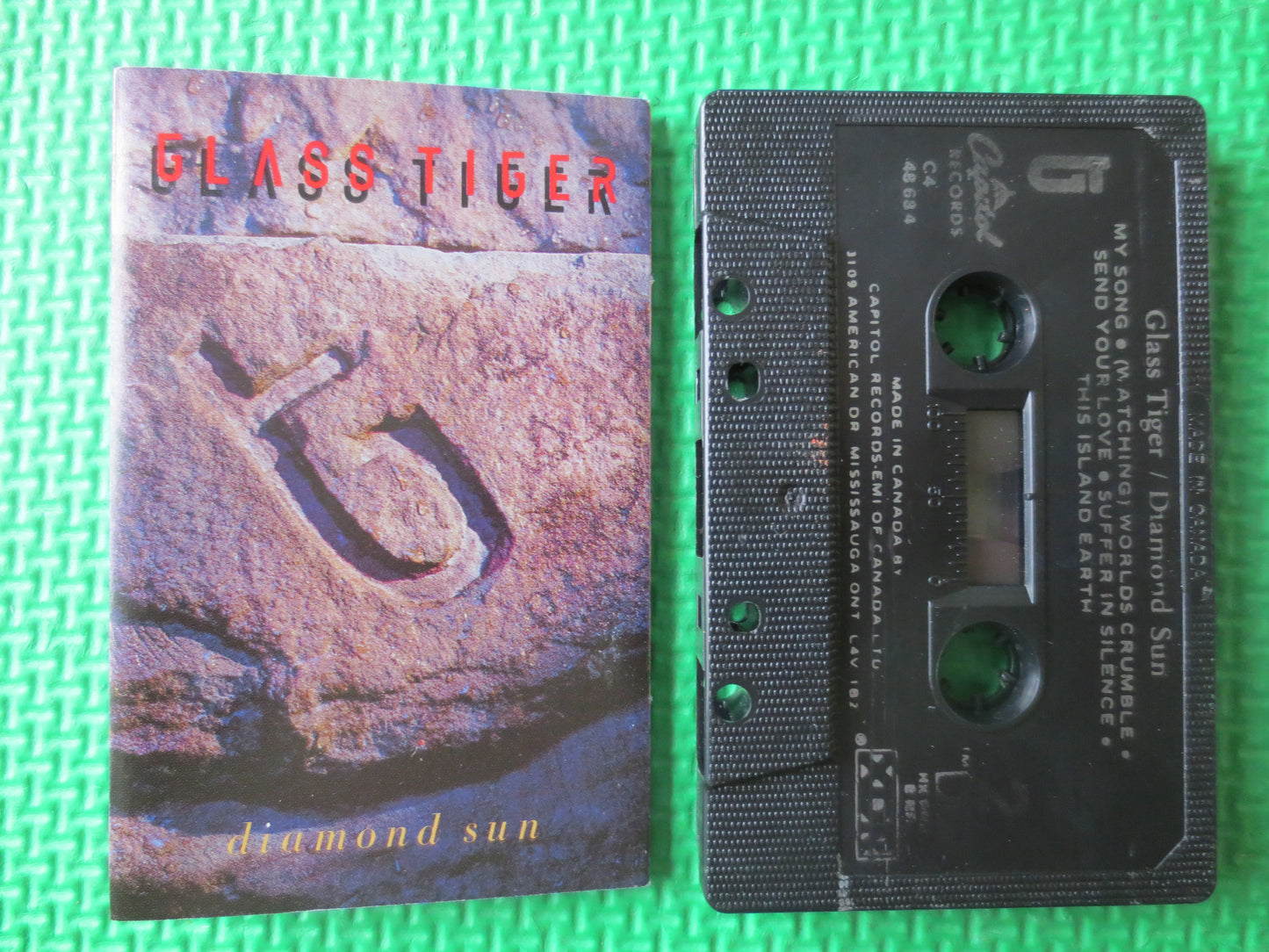 GLASS TIGER, DIAMOND Sun, Glass Tiger Tape, Classic Rock Tapes, Rock Cassette, Glass Tiger Cassette, Cassette, 1988 Cassette