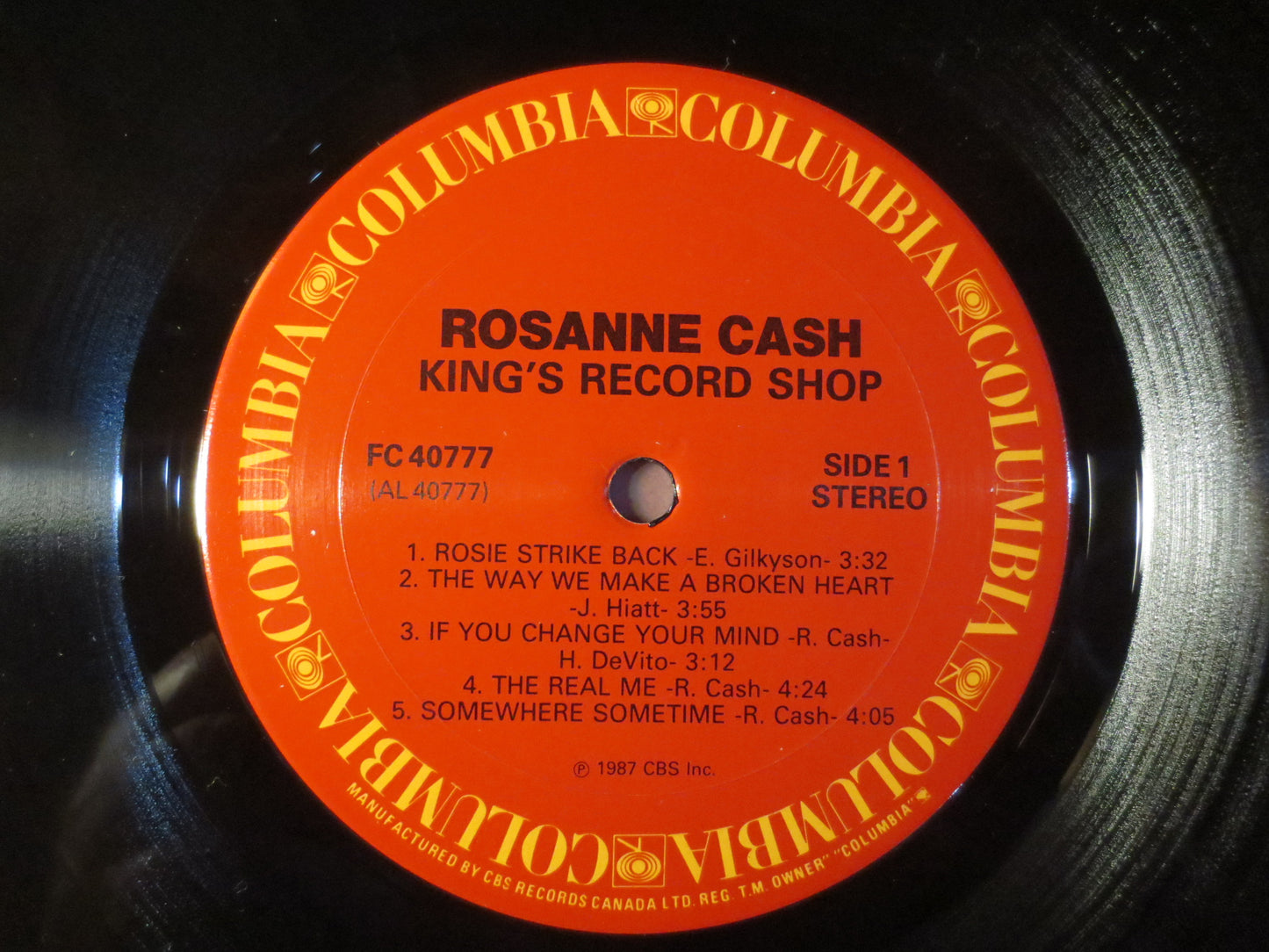 ROSANNE CASH, King's RECORD Shop, Rosanne Cash Record, Country Records, Rosanne Cash Album, Rosanne Cash Lps, 1987 Records