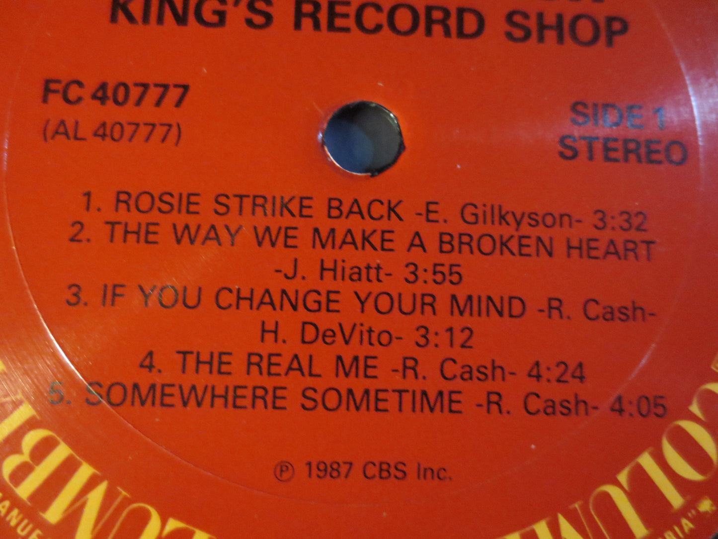 ROSANNE CASH, King's RECORD Shop, Rosanne Cash Record, Country Records, Rosanne Cash Album, Rosanne Cash Lps, 1987 Records