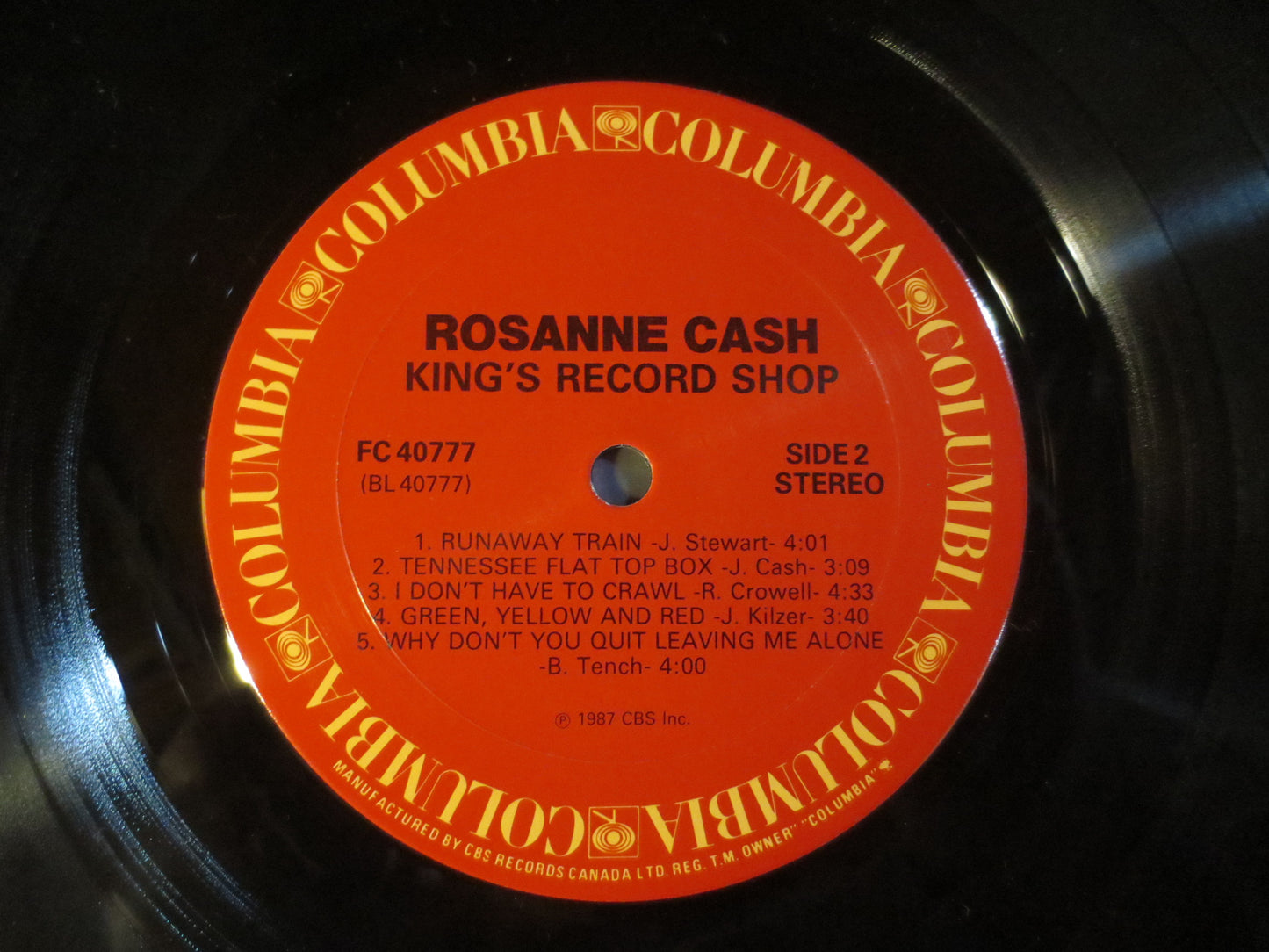 ROSANNE CASH, King's RECORD Shop, Rosanne Cash Record, Country Records, Rosanne Cash Album, Rosanne Cash Lps, 1987 Records