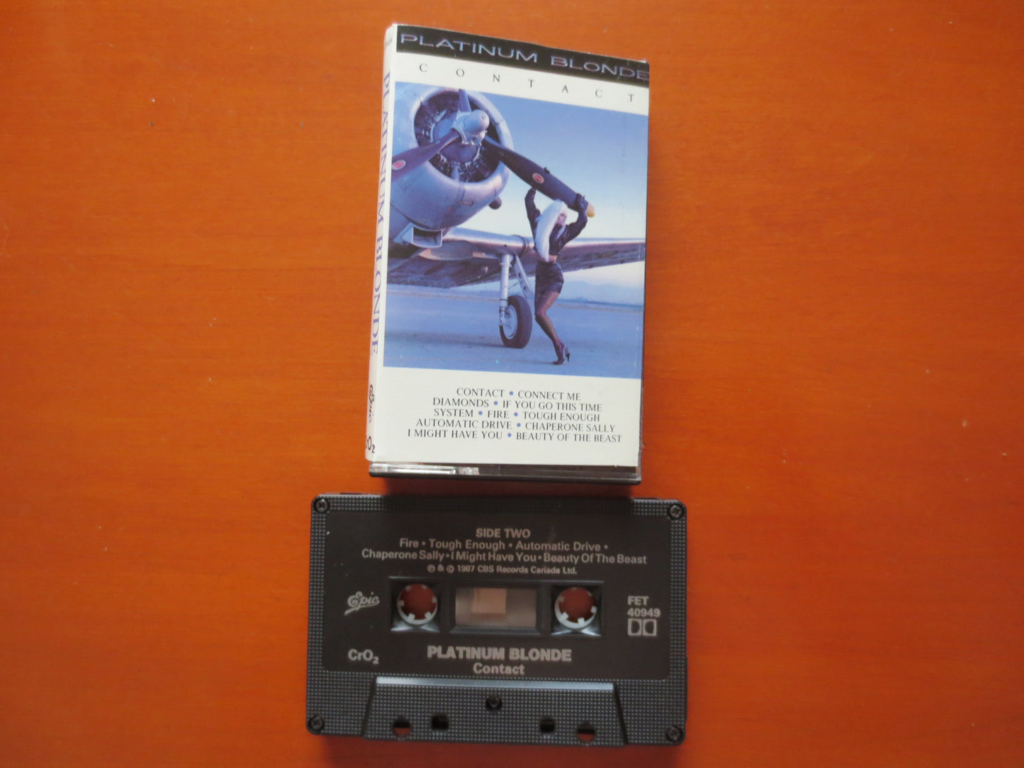 PLATINUM BLONDE Tape, CONTACT Tape, Platinum Blonde Lp, Rock Music, Rock Song, Tape Cassette, Rock Cassette, 1987 Cassette