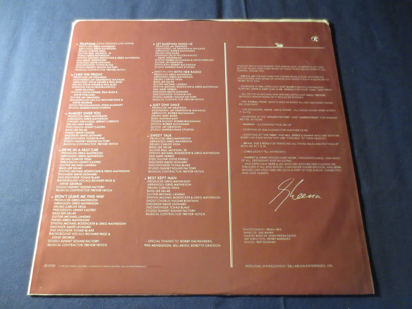 SHEENA EASTON, Best Kept SECRET, Sheena Easton Album, Sheena Easton Vinyl, Sheena Easton Lp, Vinyl Lp, 1983 Records