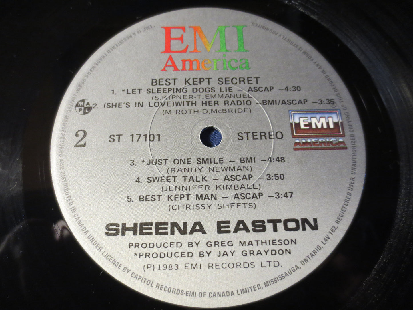 SHEENA EASTON, Best Kept SECRET, Sheena Easton Album, Sheena Easton Vinyl, Sheena Easton Lp, Vinyl Lp, 1983 Records