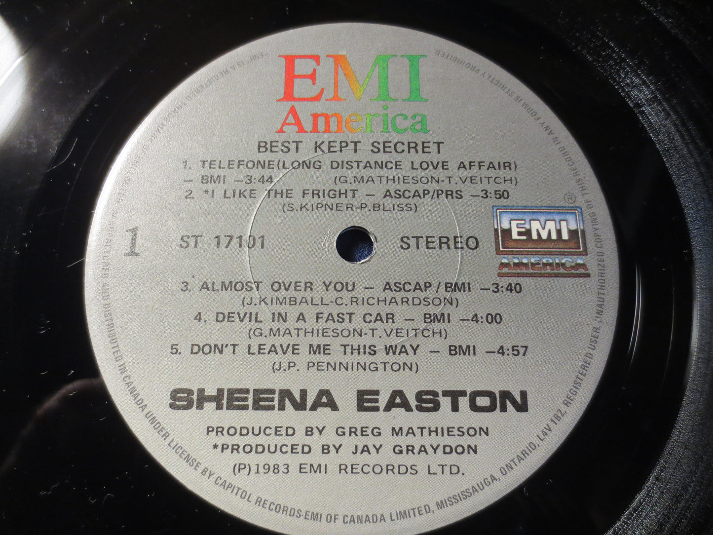 SHEENA EASTON, Best Kept SECRET, Sheena Easton Album, Sheena Easton Vinyl, Sheena Easton Lp, Vinyl Lp, 1983 Records