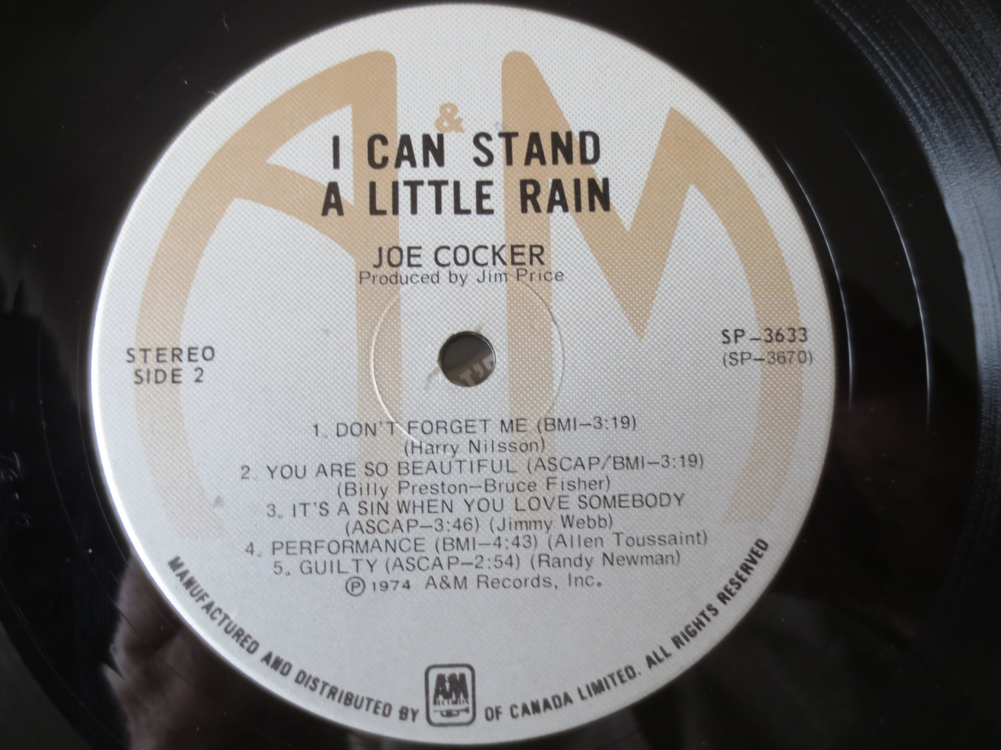 JOE COCKER, I Can Stand A Little Rain, Joe Cocker Record, Joe Cocker Album, Joe Cocker Lp, Classic Rock lp, 1974 Records
