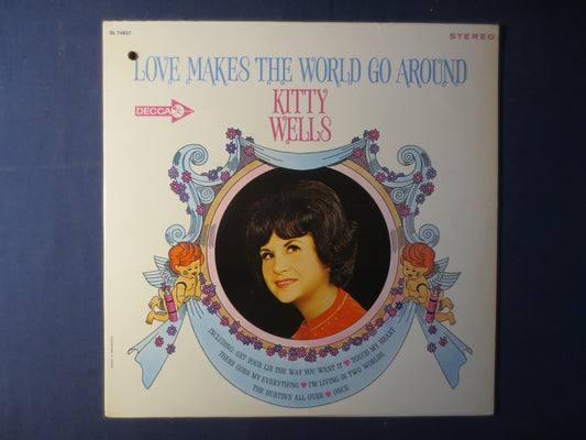 KITTY WELLS, Love Makes The World Go Around, Kitty Wells Record, Kitty Wells Album, Kitty Wells Lp, Country Lp, 1967 Record