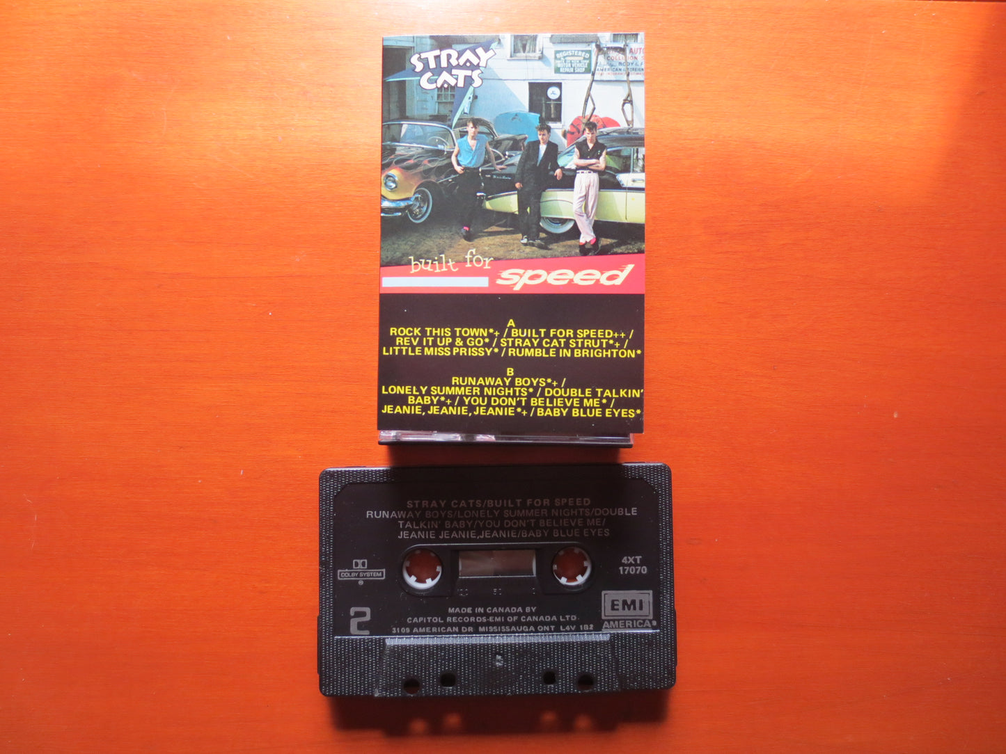 STRAY CATS Tape, Built For SPEED, Stray Cats Album, Stray Cats Music, Rock Tape Lp, Tape Cassette, Cassette, 1982 Cassette