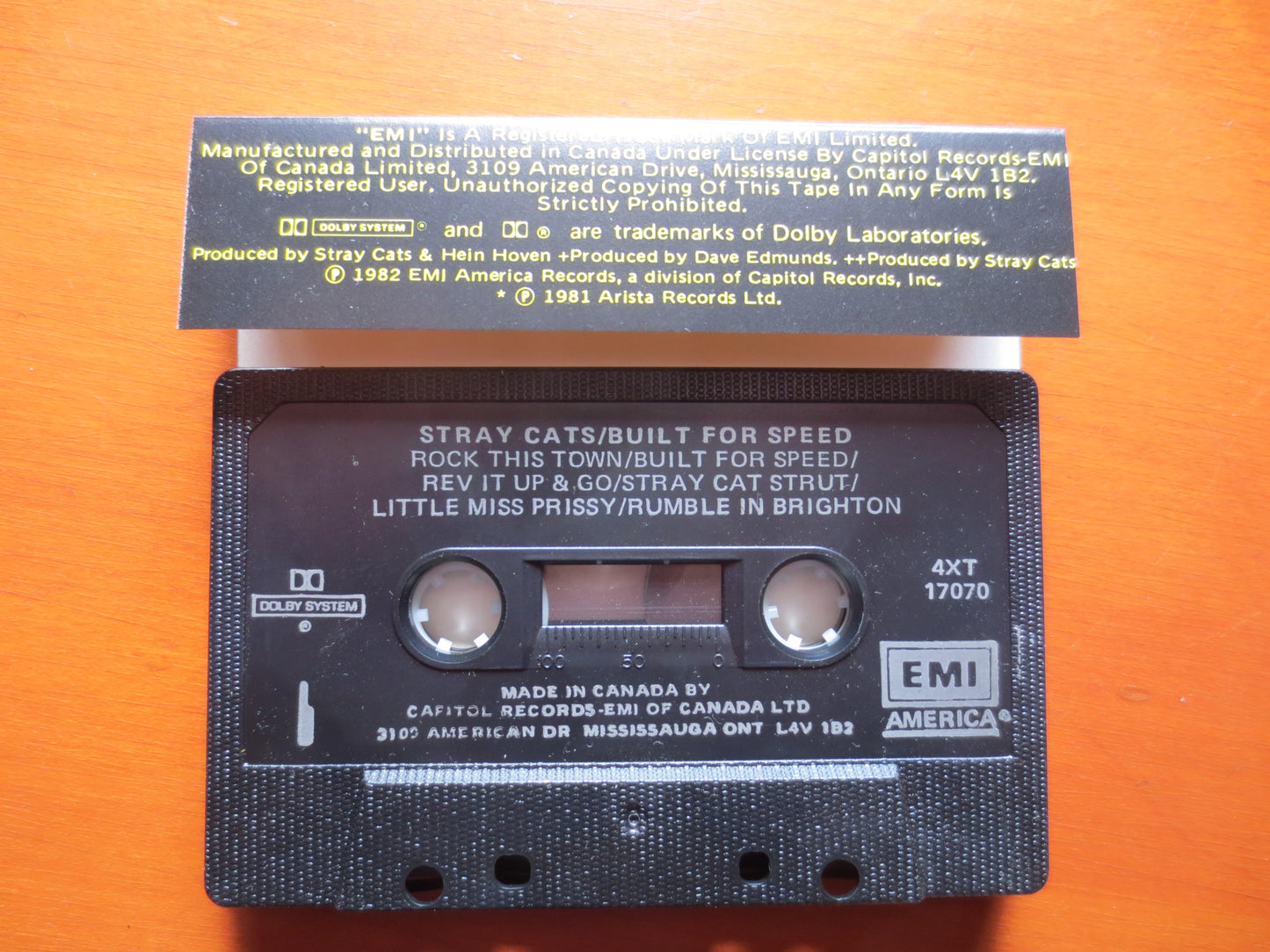 STRAY CATS Tape, Built For SPEED, Stray Cats Album, Stray Cats Music, Rock Tape Lp, Tape Cassette, Cassette, 1982 Cassette