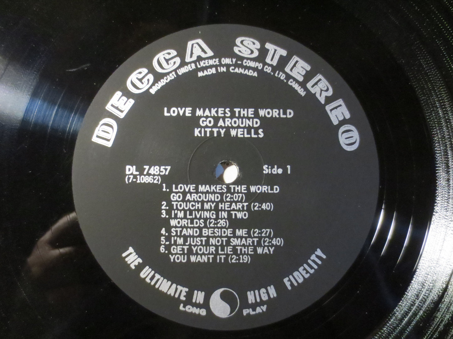 KITTY WELLS, Love Makes The World Go Around, Kitty Wells Record, Kitty Wells Album, Kitty Wells Lp, Country Lp, 1967 Record