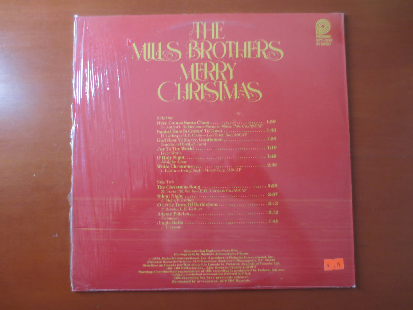 The MILLS BROTHERS, CHRISTMAS Album, Christmas Songs, Christmas Record, Christmas Vinyl, Christmas Lp, Vinyl, 1979 Records