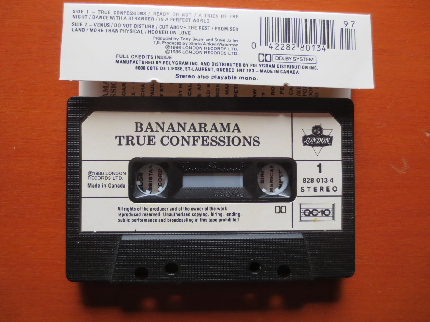 BANANARAMA Tape, TRUE Confessions, BANANARAMA Album, Bananarama Music, Tape Cassette, Vintage Cassette, 1986 Cassette