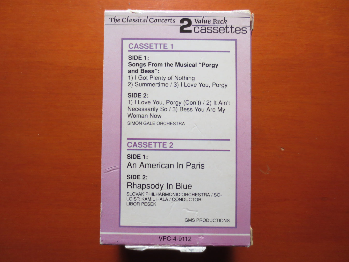 GEORGE GERSHWIN Tape, DOUBLE Cassette Tape, George Gershwin Lp, George Gershwin Album, Tape Cassette, Cassette Music