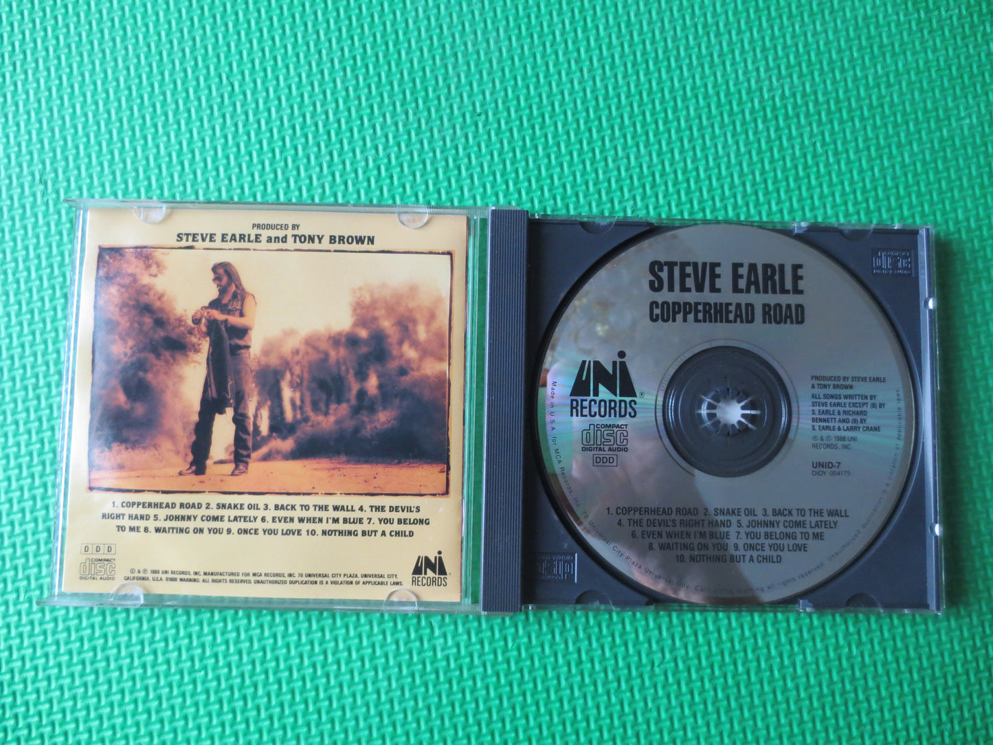 STEVE EARLE, COPPERHEAD Road, Steve Earle Cds, Rock Cds, Music Cds, Rock Music Cd, Classic Rock Cds, Cds, 1988 Compact Discs