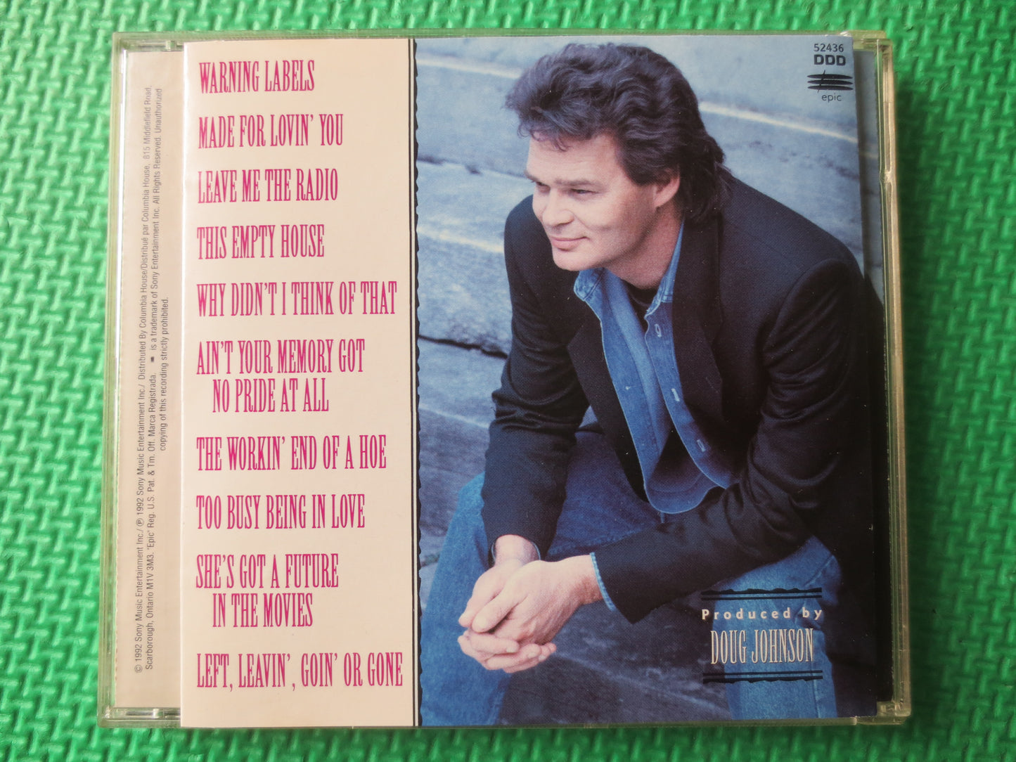 DOUG STONE, From The HEART, Doug Stone Cds, Doug Stone Lp, Vintage Compact Disc, Music Cd, Country Music Cd, 1992 Compact Disc