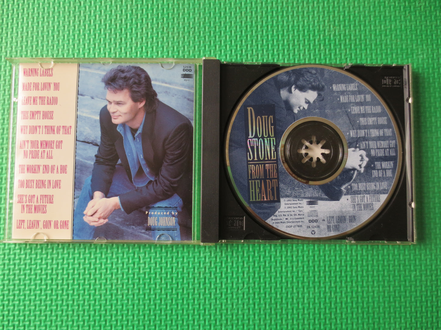 DOUG STONE, From The HEART, Doug Stone Cds, Doug Stone Lp, Vintage Compact Disc, Music Cd, Country Music Cd, 1992 Compact Disc