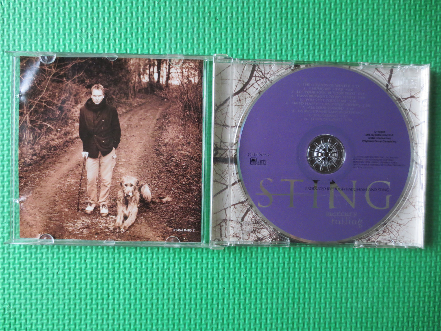 STING, Mercury Falling, STING Cds, Vintage Compact Disc, STING Albums, Sting Lps, Music Cd, Rock Music Cd, 1996 Compact Disc