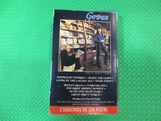 GOWAN Tape, GREAT Dirty WORLD, Gowan Album, Gowan Music, Gowan Song, Tape Cassette, Vintage Cassette, Rock Lp, 1987 Cassette