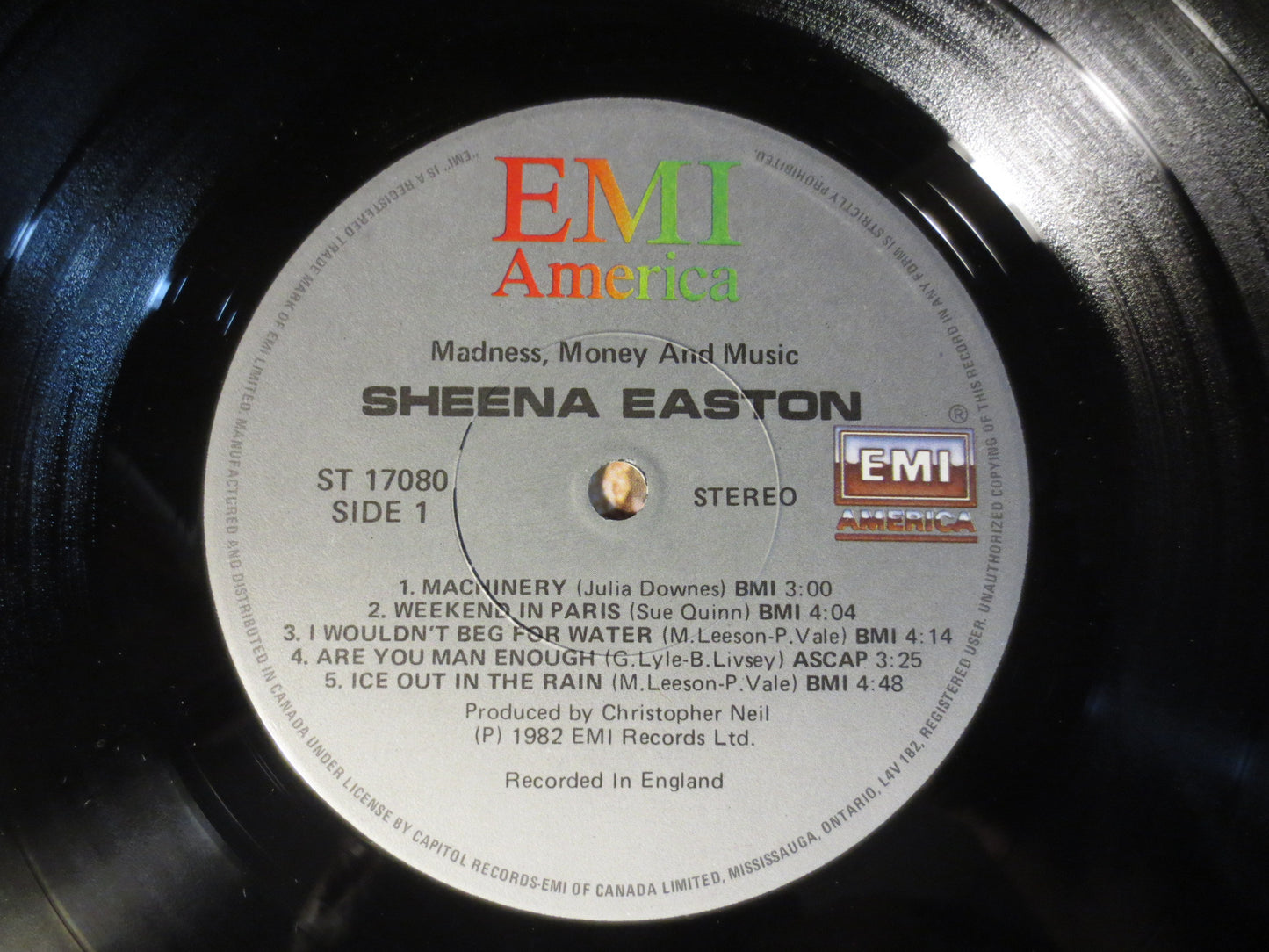 SHEENA EASTON, Madness Money and Music, Sheena Easton Record, Pop Record, Sheena Easton Album, Disco Record, 1982 Records