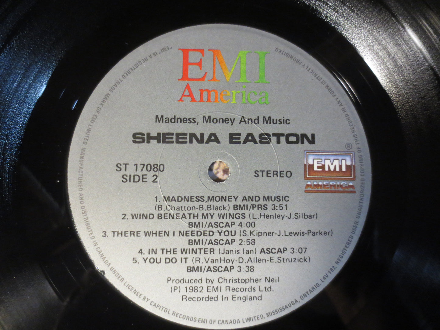 SHEENA EASTON, Madness Money and Music, Sheena Easton Record, Pop Record, Sheena Easton Album, Disco Record, 1982 Records