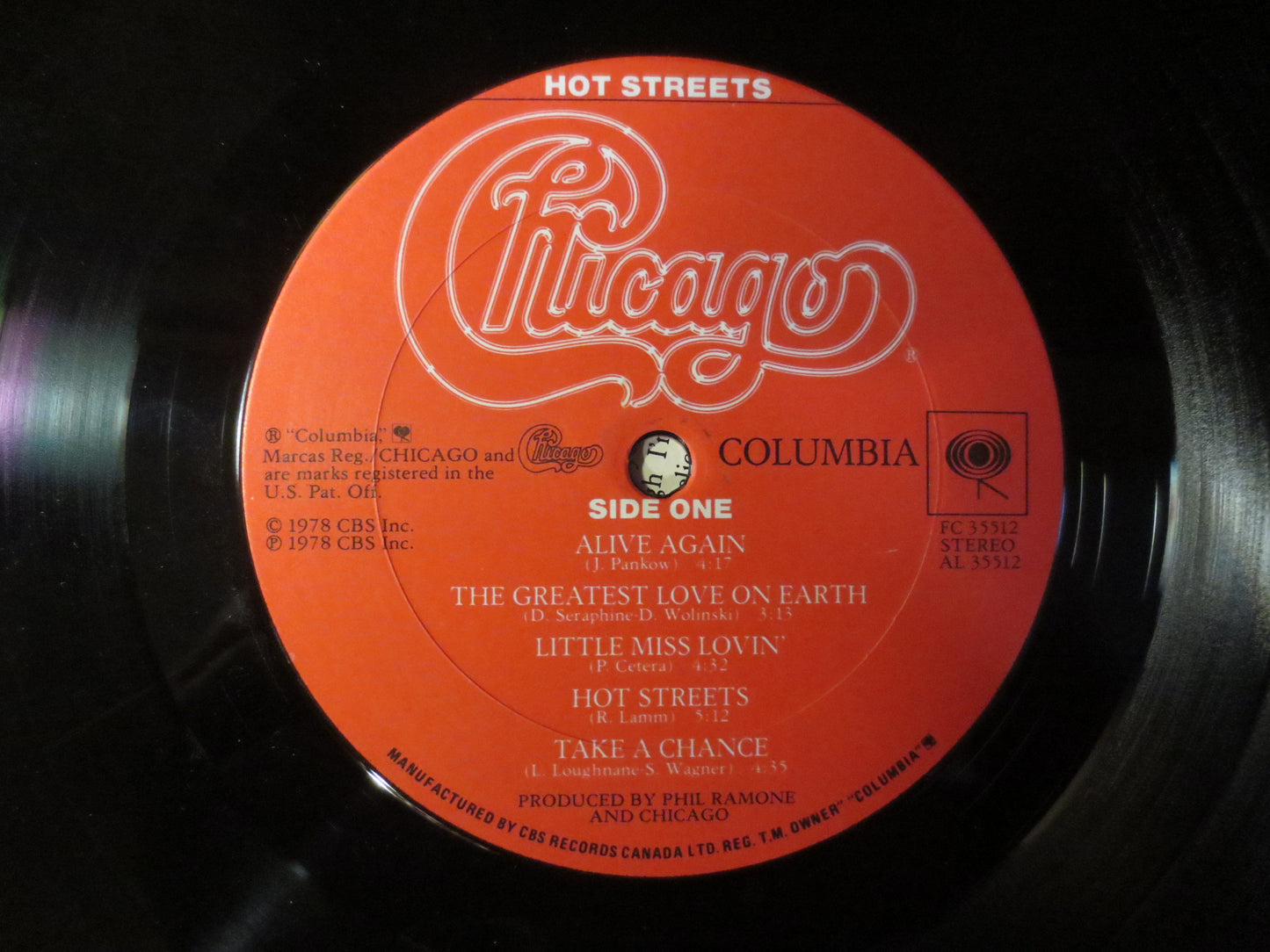 CHICAGO, HOT STREETS, Rock Records, Vintage Vinyl, Record Vinyl, Records, Vinyl Record, Chicago Record, Vinyl, 1978 Records
