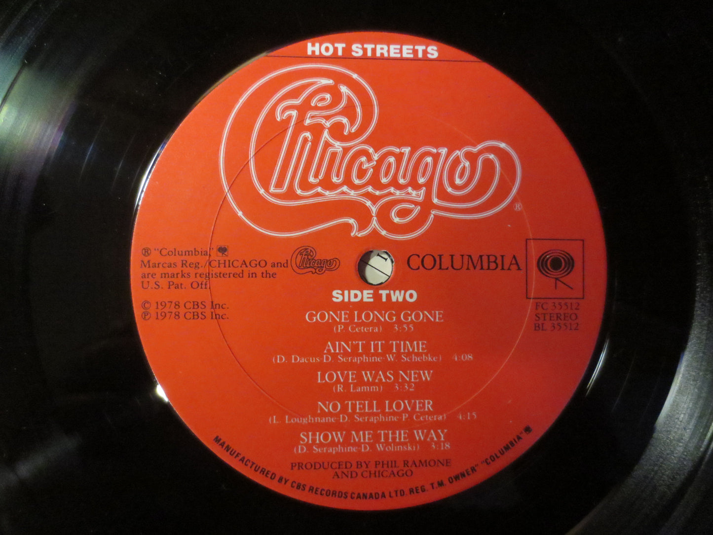 CHICAGO, HOT STREETS, Rock Records, Vintage Vinyl, Record Vinyl, Records, Vinyl Record, Chicago Record, Vinyl, 1978 Records