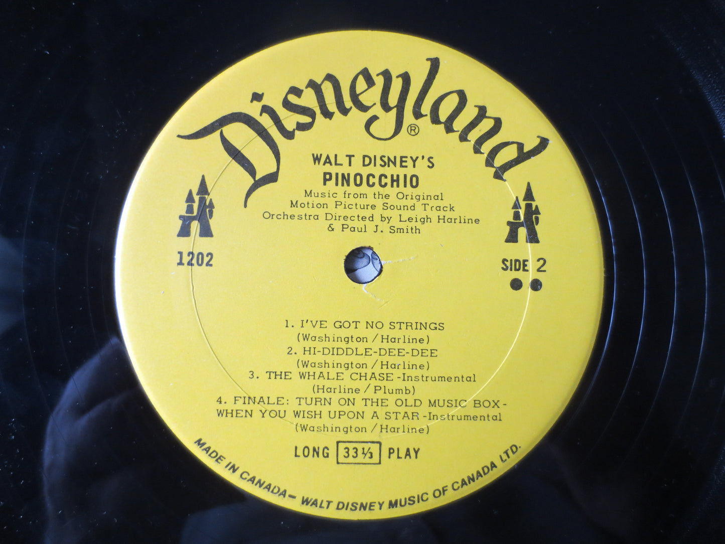 PINOCCHIO, DISNEYLAND Records, DISNEY Records, Disneyland Albums, Disney Albums, Childrens Records, Vinyl Lp, 1963 Records