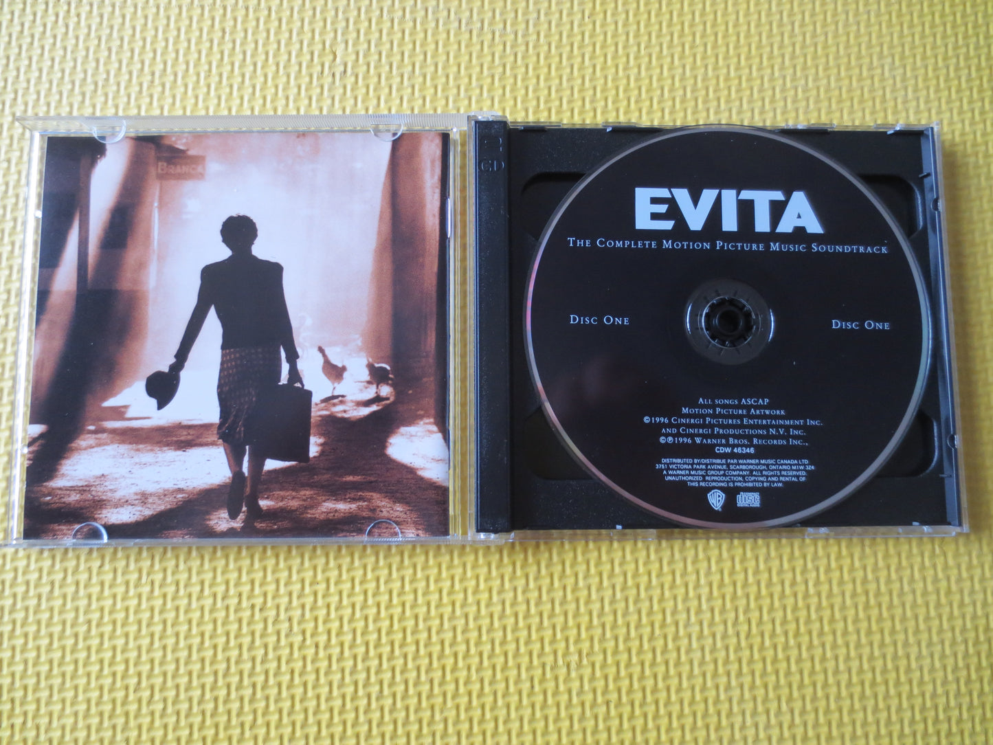 EVITA Cd, EVITA Soundtrack Cd, EVITA Album, Evita Music, Opera Cds, Movie Soundtrack, Musical Theater, Cds, 1996 Compact Disc