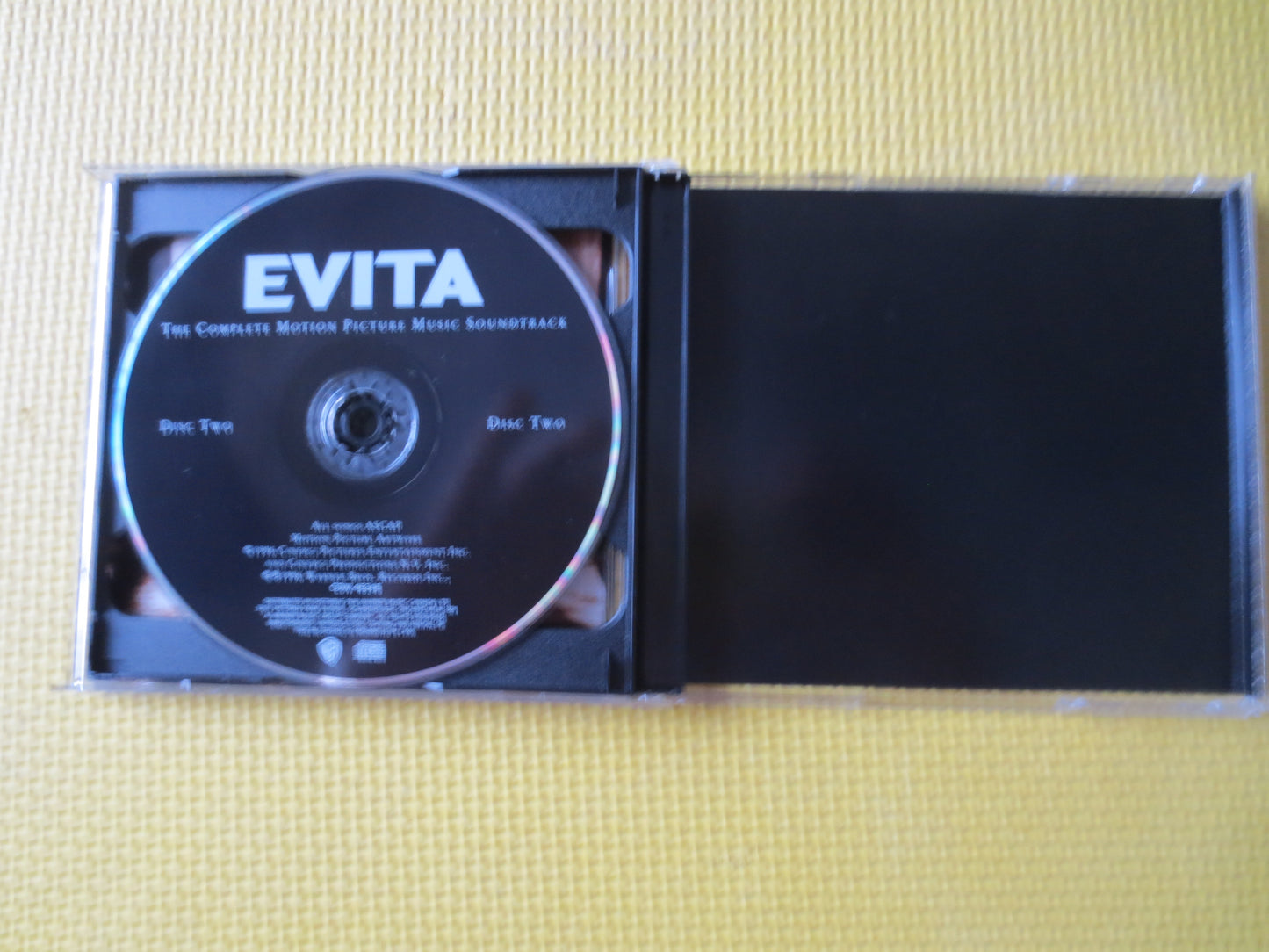 EVITA Cd, EVITA Soundtrack Cd, EVITA Album, Evita Music, Opera Cds, Movie Soundtrack, Musical Theater, Cds, 1996 Compact Disc