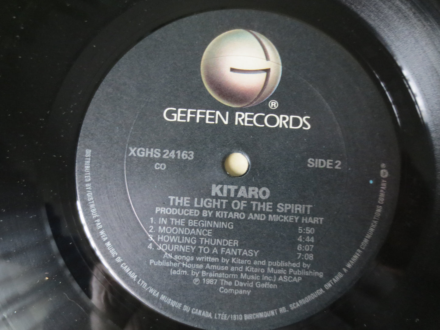 KITARO, The LIGHT of the SPIRIT, Kitaro Records, Kitaro Albums, Kitaro lps, Electronic Pop Lps, Vinyl Record, 1987 Records