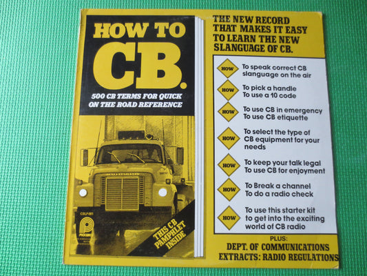 CB RADIO, How to use a Cb, NOVELTY Album, Cb Radio Record, Novelty Record, Cb Radio Album, Cb Radio Lp, lps, 1976 Records