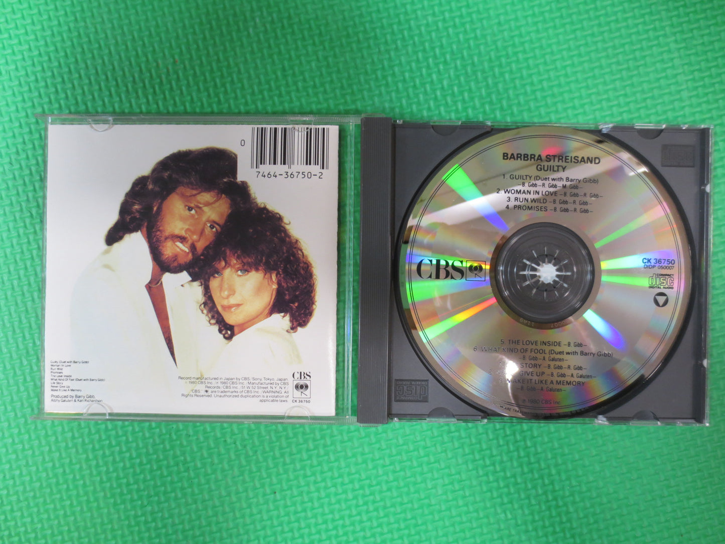 BARBRA STREISAND, Guilty, POP Cd, Vintage Cd, Barbra Streisand Cd, Compact Disc, Barry Gibb Cd, Music Cd, Cd Music, Guilty Cd