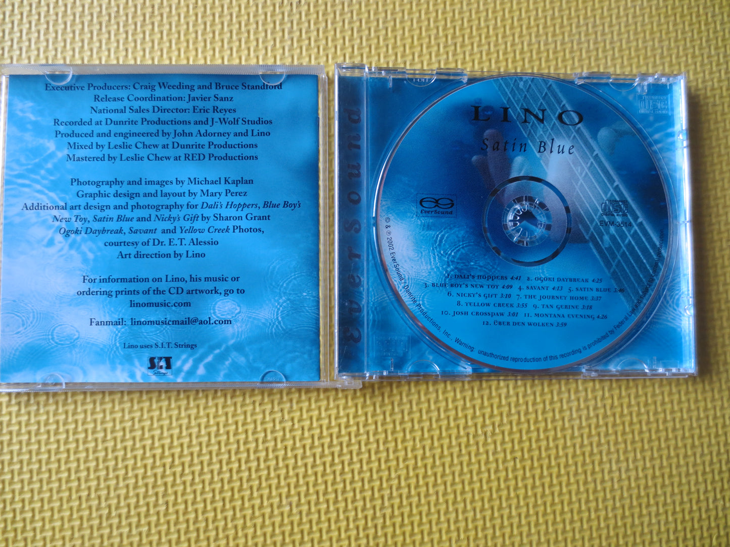 LINO, SATIN BLUE, Lino Cd, Lino Albums, Lino Music, Lino Songs, New Age Cd, Rock Cd, Electronic Cd, Cds, 2002 Compact Discs