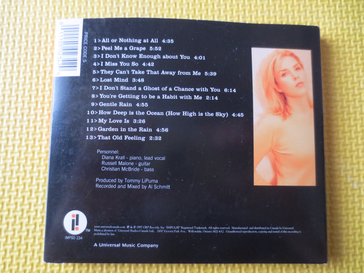 DIANA KRALL, LOVE Scenes, Diana Krall Cd, Jazz Music Cd, Piano Music, Diana Krall Lp, Cd Jazz Music, Cds, 1997 Compact Discs