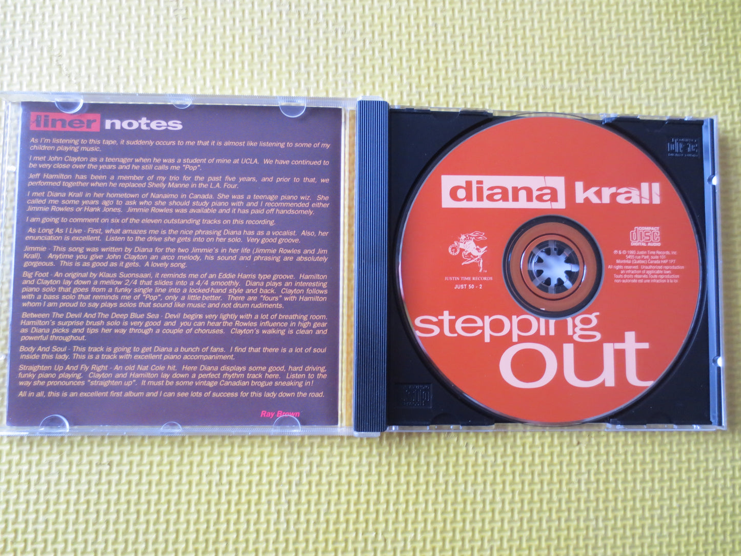 DIANA KRALL, STEPPING Out, Diana Krall Cd, Jazz Music Cd, Piano Music, Diana Krall Lp, Cd Jazz Music, Cds, 1993 Compact Discs