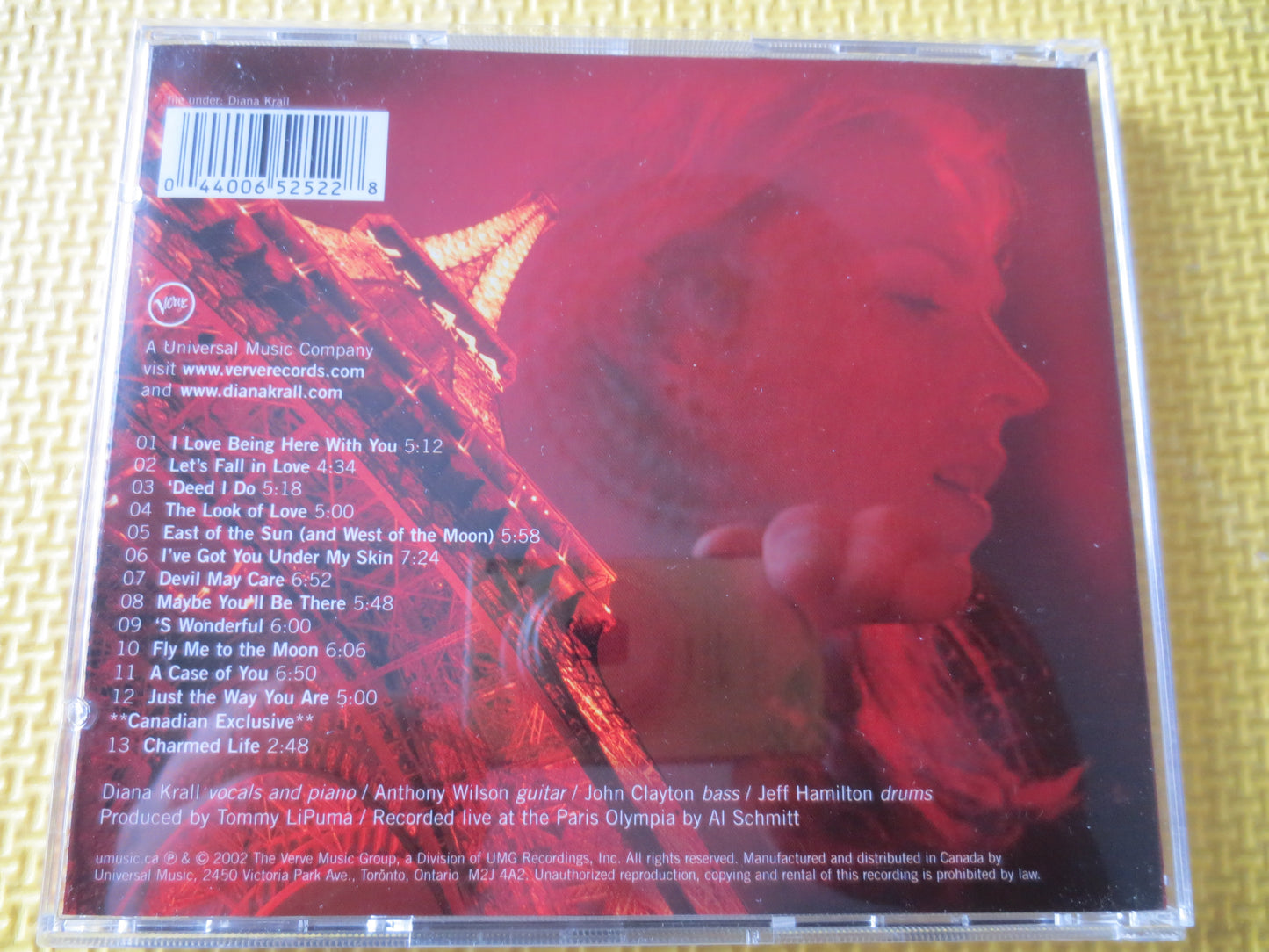 DIANA KRALL, LIVE in Paris, Diana Krall Cd, Jazz Music Cd, Piano Music, Diana Krall Lp, Cd Jazz Music, Cds, 2002 Compact Discs