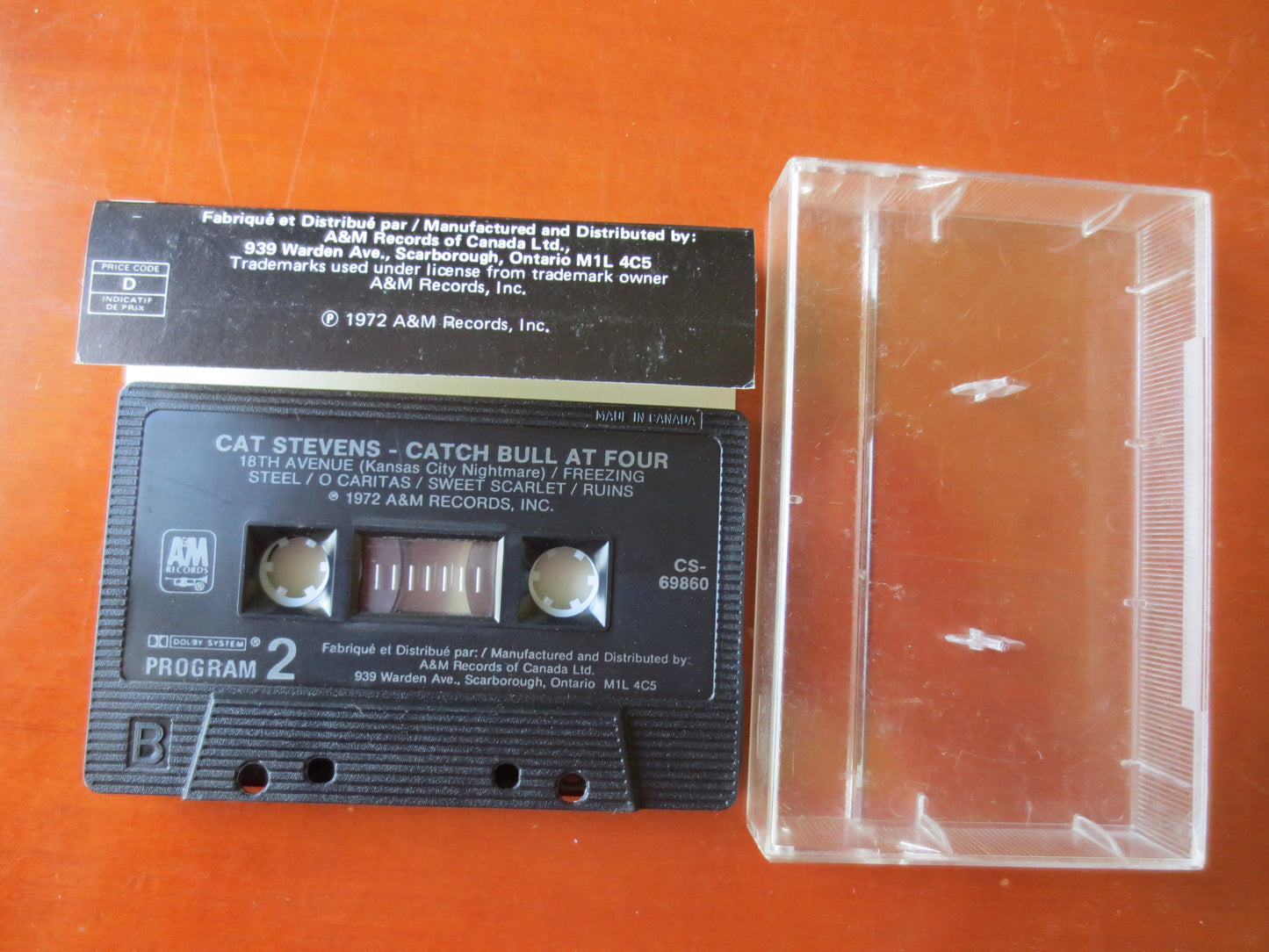 CAT STEVENS, Catch Bull at Four, CAT Stevens Tape, Cat Stevens Album, Tape Cassette, Cat Stevens Cassette, Cassette Music