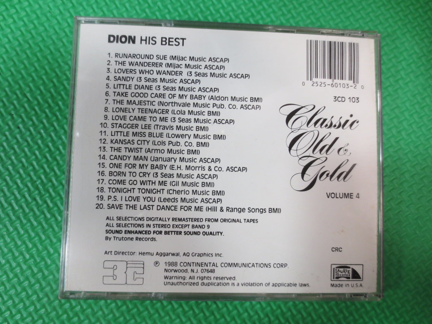 DION, GREATEST Hurts, DION Cd, Dion Lp, Greatest Hurts Lp, Dion Music Cd, Music Cd, Pop Music Cd, Rock Lp, 1988 Compact Disc