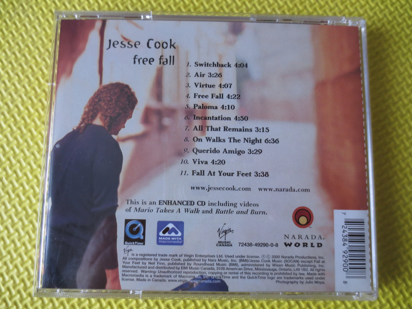 JESSE COOK, FREE Fall, Jesse Cook Cd, Jesse Cook Albums, Jesse Cook Music, Jesse Cook Songs, Flamenco Guitar, 2000 Compact Discs
