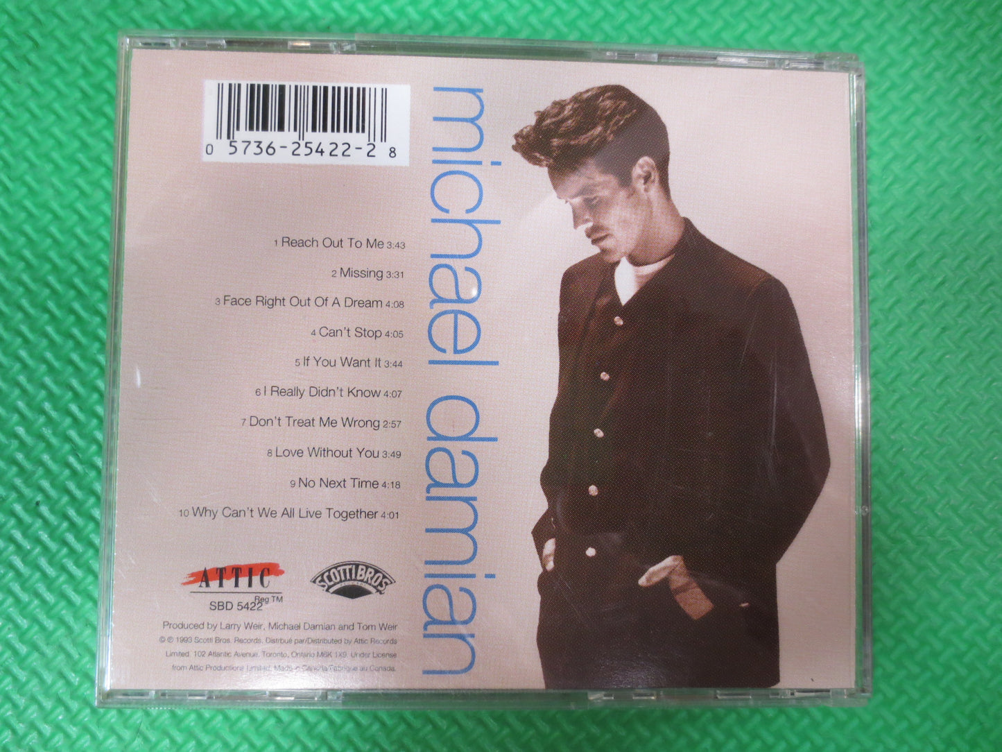 MICHAEL DAMIAN, REACH Out to Me, Michael Damian Cd, Michael Damian Lp,  Pop Music Cd, Pop Music Lp, Rock Cd, 1993 Compact Disc