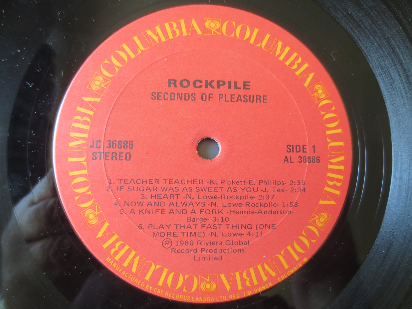 ROCKPILE, SECONDS of PLEASURE, Rockpile Records, Rockpile Albums, Rockpile lps, lps, Vinyl Record, Rock Record, 1980 Record