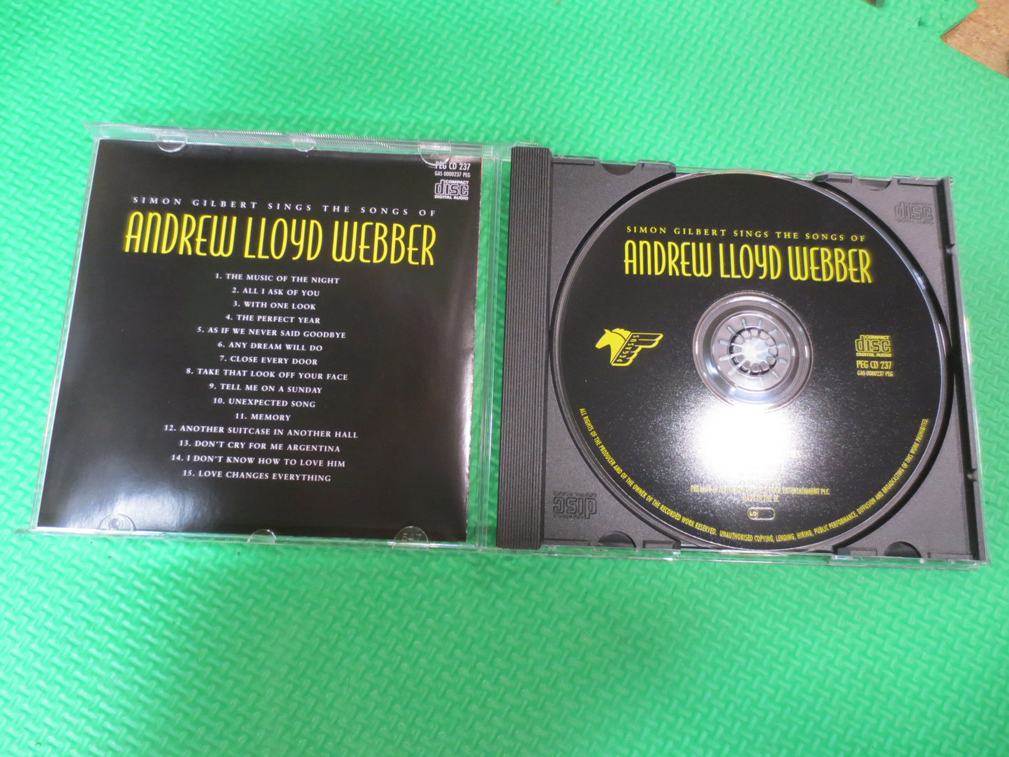 ANDREW LLOYD WEBBER, Simon Gilbert, Simon Gilbert Cd, Opera Cd, Opera Compact Disc, Opera Lp, Opera Album, 1999 Compact Disc