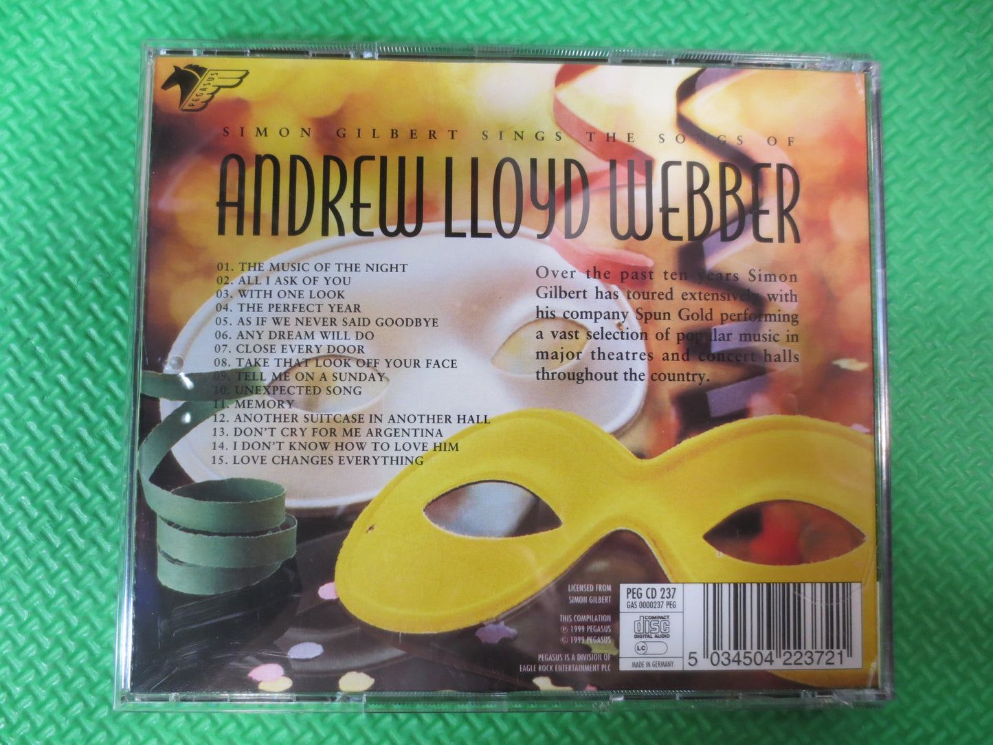 ANDREW LLOYD WEBBER, Simon Gilbert, Simon Gilbert Cd, Opera Cd, Opera Compact Disc, Opera Lp, Opera Album, 1999 Compact Disc