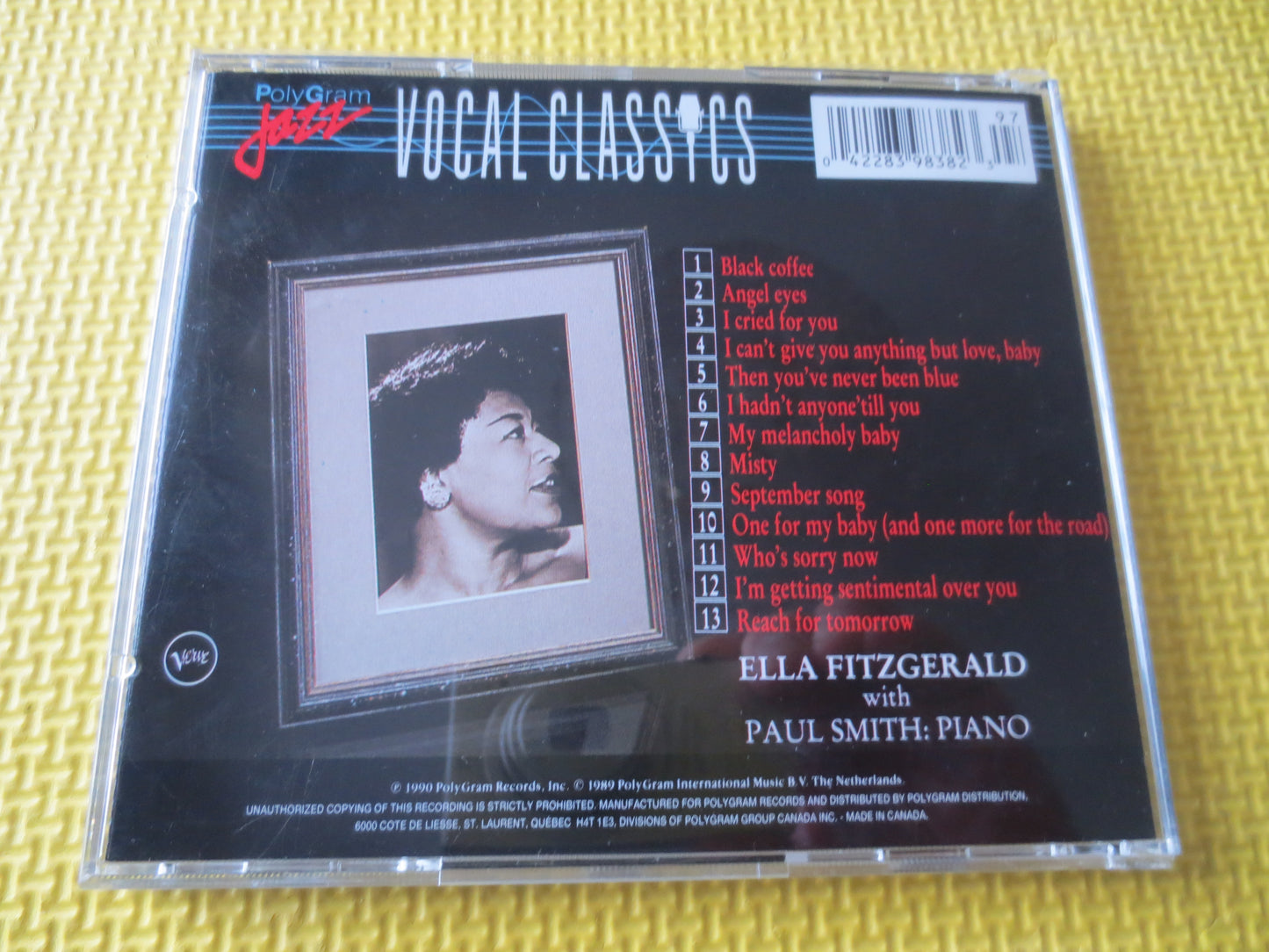 ELLA FITZGERALD, The INTIMATE Ella, Ella Fitzgerald Cd, Jazz Music Cd, Jazz Compact Disc, Big Band Cd, Swing Music Cd, Jazz Cd