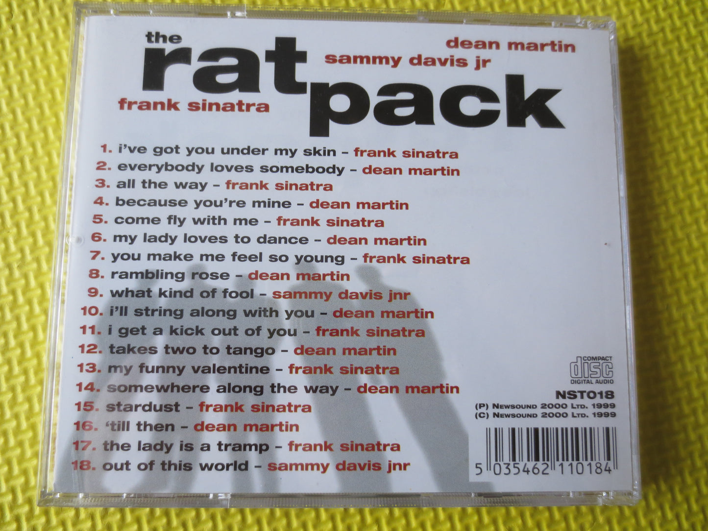 The RAT PACK, Frank SINATRA, Dean Mrtin Cd, Frank Sinatra Cd, Jazz Cd, Jazz Lp, Vintage Compact Disc, Sammy Davis Cd, 1999 Cds